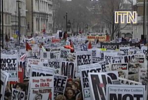 Iraq War protest, London Whitehall, February 2003