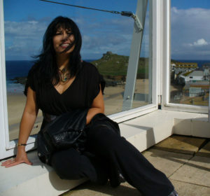 Anna Chen on the roof of Tate St Ives. Photo by Jan Jefferies
