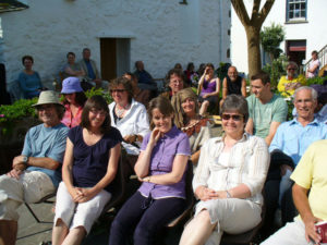 The audience at Bob Devereux's literary festival in Norway Square, St Ives. Photo Anna Chen
