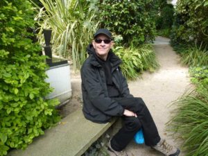 Paul Anderson in the Barbara Hepworth garden, St Ives