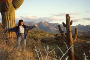 Anna Chen in the Saguaro National Park, Arizona, for the Biosphere