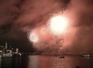 Fireworks at the Hong Kong handover ceremony, 30 June 1997 - Shakedown