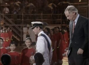 Hong Kong handover ceremony 30 June 1997, Prince Charles & last governor Chris Patten - Shakedown