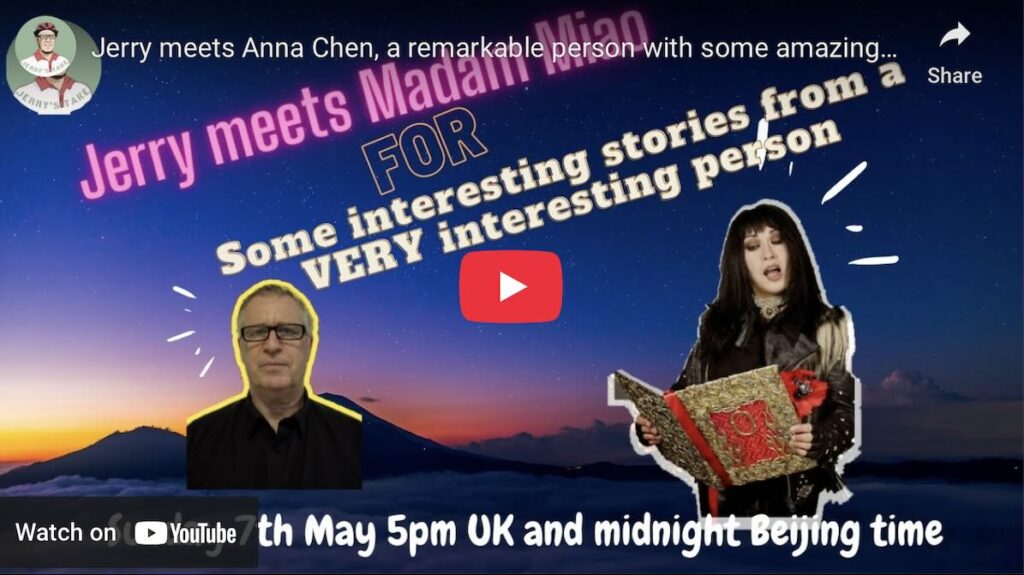 CHAT: When Jerry Met Anna — 7 May 2023. Talking about everything from the war on China to growing up in the UK.