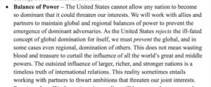 Trump National Security Strategy Balance of Power November 2025