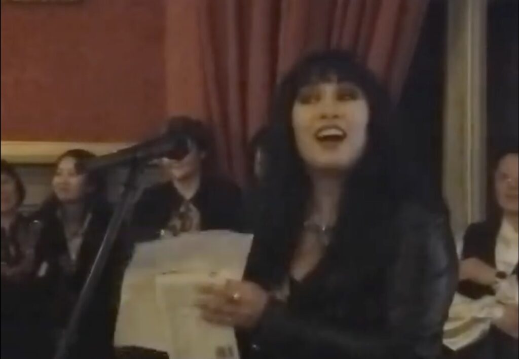 POETRY VIDEO Anna Chen China Chi's Glorious Swansong at the Oxford and Cambridge Club, London 2014